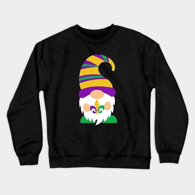 mardi gras gnome Crewneck Sweatshirt by MGuyerArt